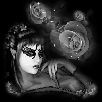 Gif animé gothique femme